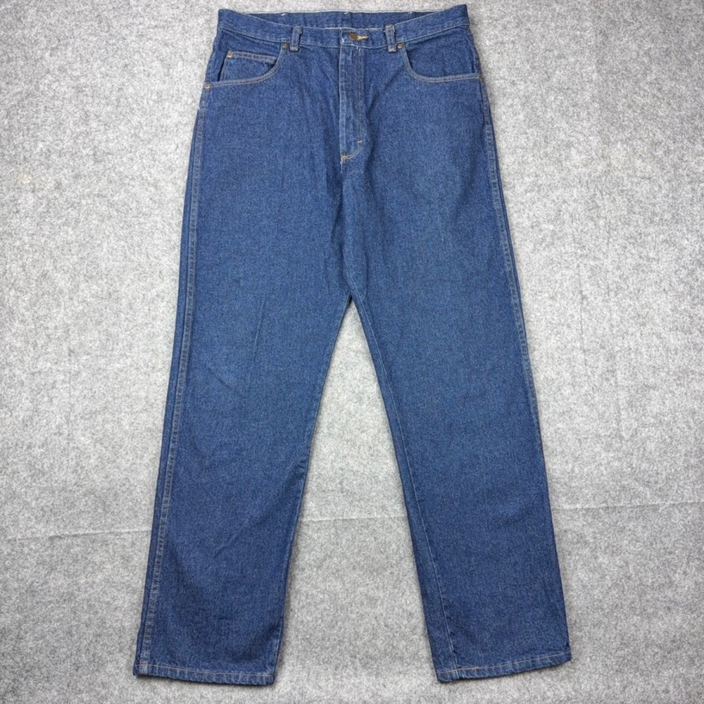 Red Kap Jeans Mens 36x32 Blue Straight Leg Cotton Denim Workwear Utility Wear